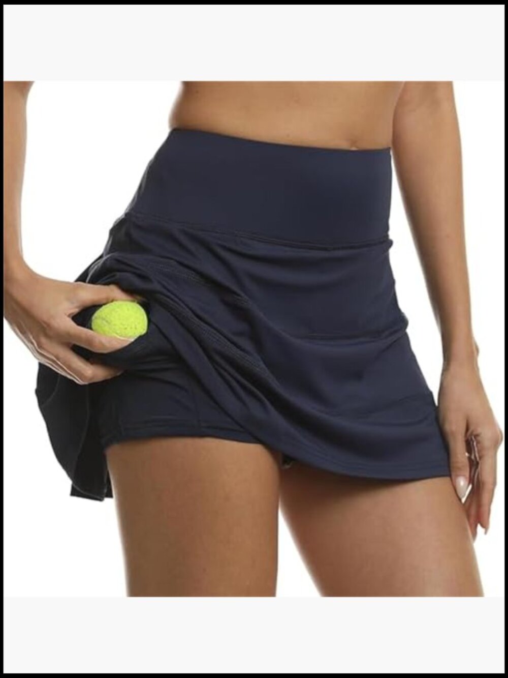 High Waisted Pleated Golf Tennis Skort with Pockets Athletic Running Skirt - Picture 2 of 7
